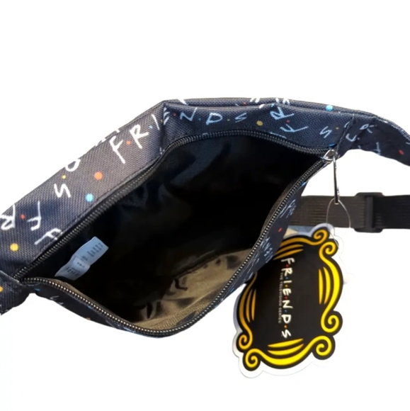 🆕 FRIENDS TV Series Black Logo Adjustable Zipper Fanny Pack Bum Bag NEW - Picture 7 of 9